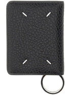 Maison Margiela Unisex Bifold Card Holder with Portachiavi Four Stitches Black, view 3