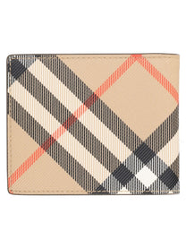 Burberry Men's Bifold Wallet with Print Check Beige, view 2