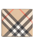 Burberry Men's Bifold Wallet with Print Check Beige, view 2