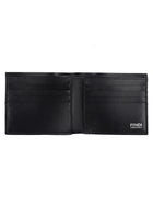 Fendi Men's Bifold FF Wallet with Fascia in Jacquard Black, view 3