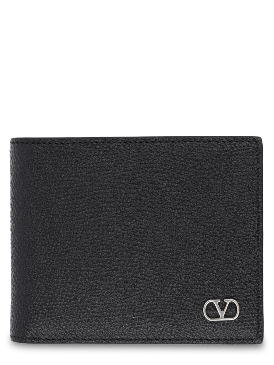 Valentino Men's Portafoglio Bifold Vlogo Signature Black
