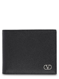 Valentino Men's Portafoglio Bifold Vlogo Signature Black