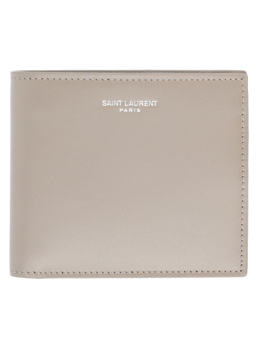 Saint Laurent Men's Portafoglio Bifold Beige