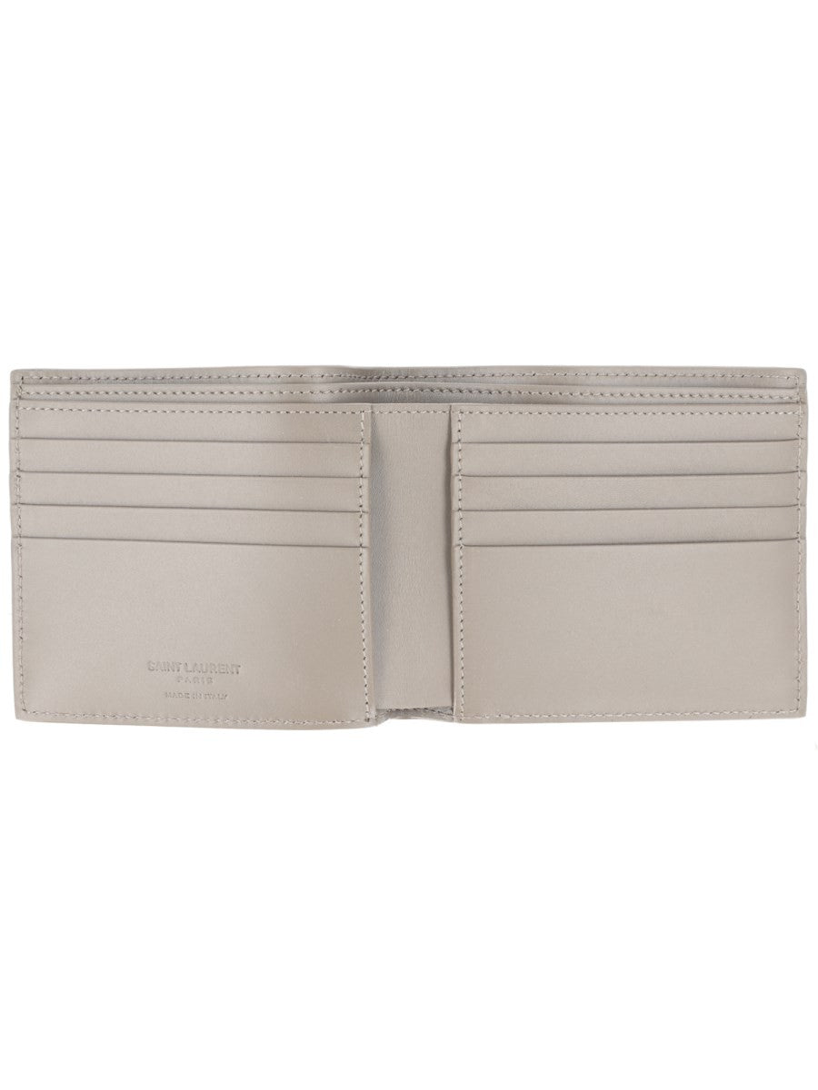 Saint Laurent Men's Portafoglio Bifold Beige