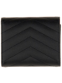 Saint Laurent Women's Portafoglio Cassandre Matelassé Multi Fold Black