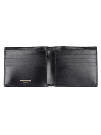 Saint Laurent Men's Cassandre Small Wallet Black, view 3