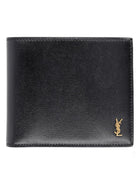 Saint Laurent Men's Cassandre Small Wallet Black