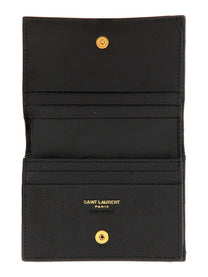Saint Laurent Women's Cassandre Wallet Black, view 3