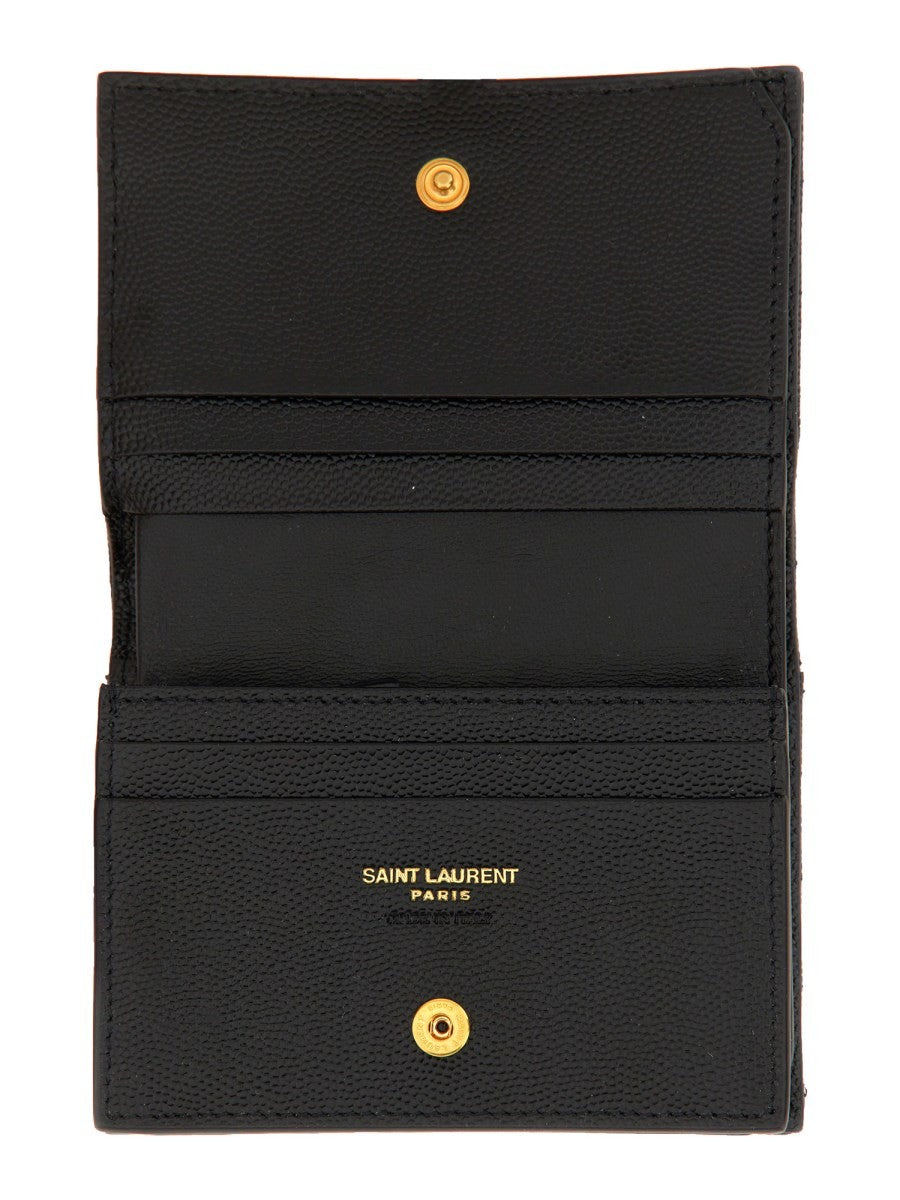 Saint Laurent Women's Cassandre Wallet Black, view 3