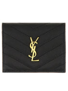 Saint Laurent Women's Cassandre Wallet Black