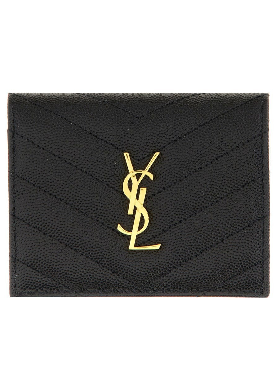 Saint Laurent Women's Cassandre Wallet Black
