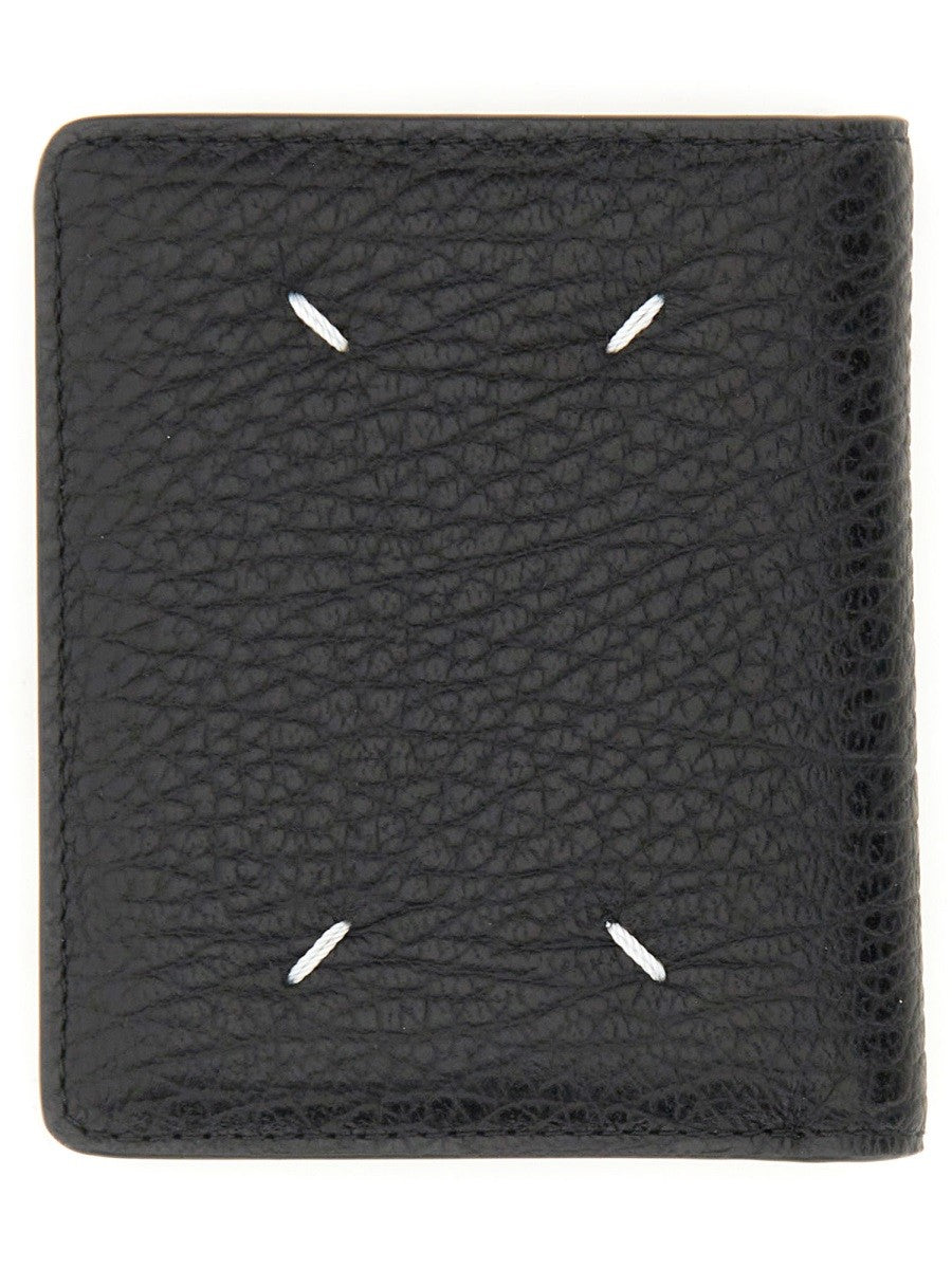Maison Margiela Unisex Portafoglio Bifold Compatto Four Stitches Black