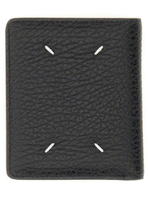 Maison Margiela Unisex Portafoglio Bifold Compatto Four Stitches Black