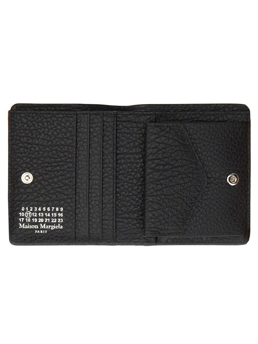 Maison Margiela Unisex Portafoglio Bifold Compatto Four Stitches Black