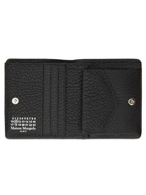 Maison Margiela Unisex Portafoglio Bifold Compatto Four Stitches Black