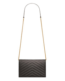 Saint Laurent Women's Portafoglio Con Catena Envelope Cassandre Black