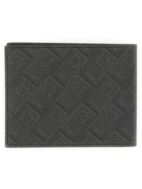 Ferragamo Men's Portafoglio Con Monogram Black