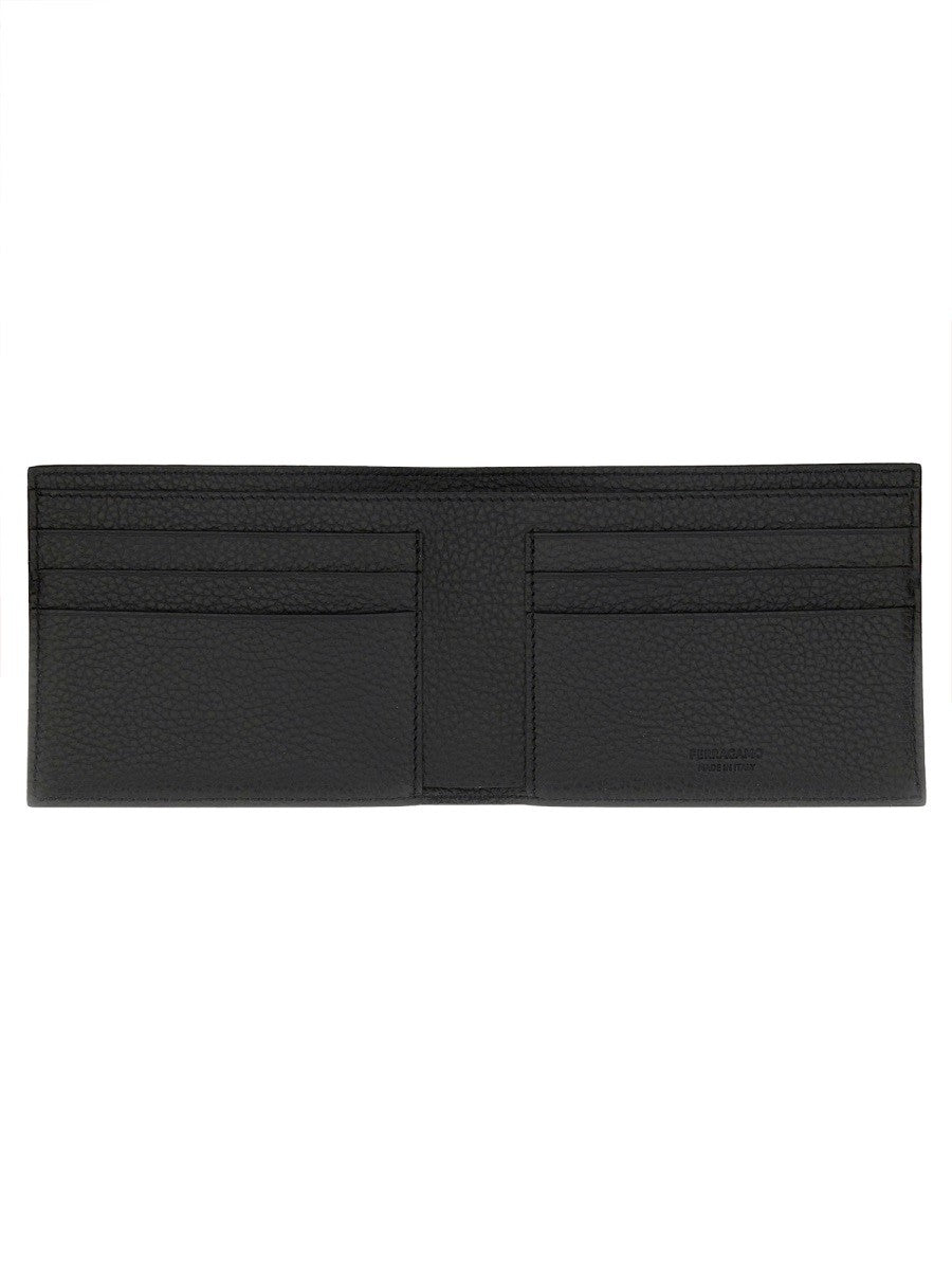 Ferragamo Men's Portafoglio Con Monogram Black