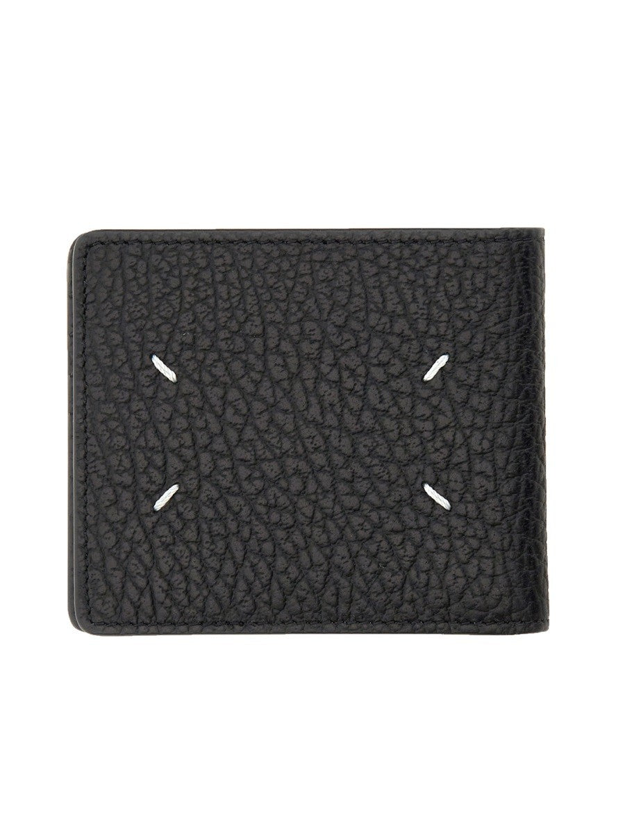 Maison Margiela Unisex Portafoglio Bifold Slim Four Stitches Black