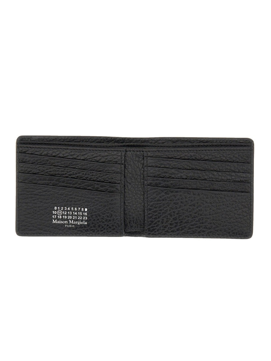 Maison Margiela Unisex Portafoglio Bifold Slim Four Stitches Black