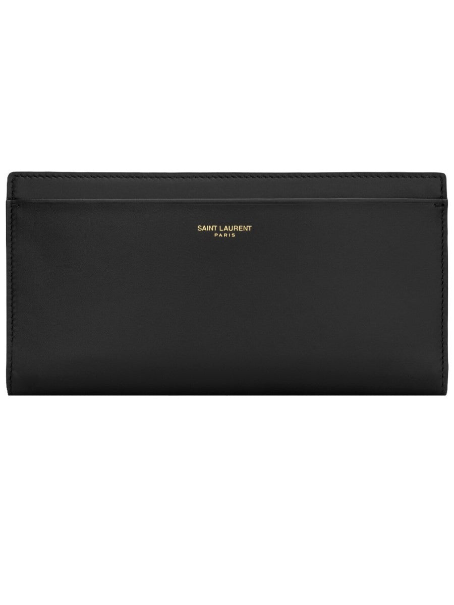 Saint Laurent Men's Portafoglio Con Zip Black