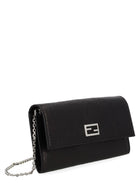 Fendi Women's Continental Tube Wallet with Chain Black, view 3