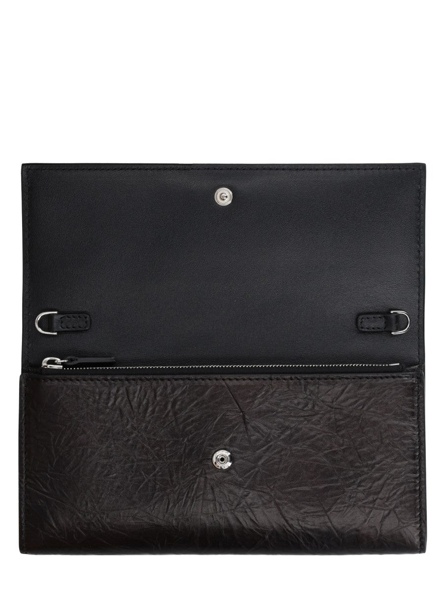 Fendi Women's Continental Tube Wallet with Chain Black, view 4