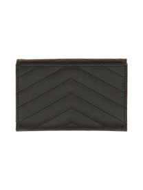 Saint Laurent Women's Portafoglio Envelope Cassandre Small Black