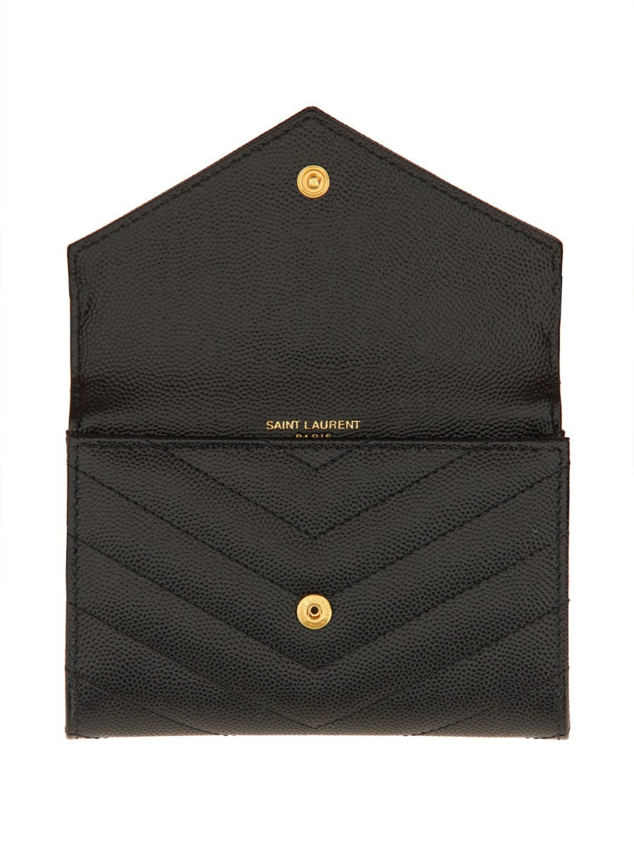 Saint Laurent Women's Portafoglio Envelope Cassandre Small Black