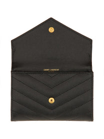 Saint Laurent Women's Portafoglio Envelope Cassandre Small Black