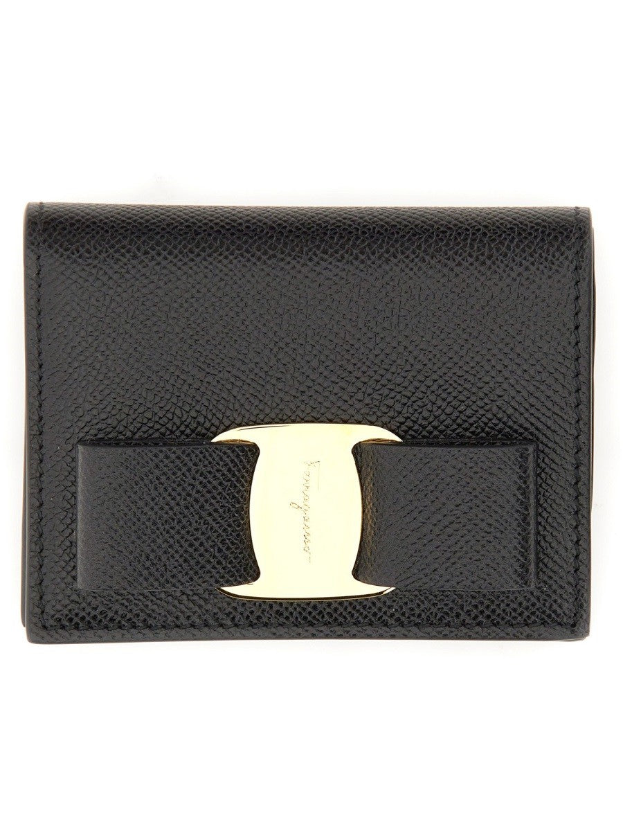 Ferragamo Women's Portafoglio Fiocco Vara Black