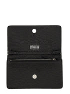 Maison Margiela Unisex Four Stitches Medium Wallet with Chain Black, view 4