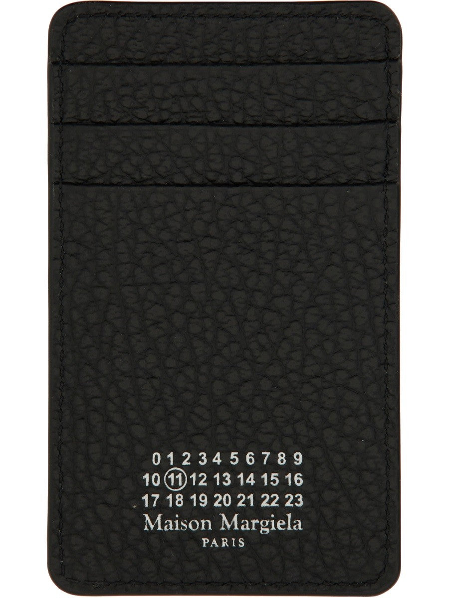 Maison Margiela Unisex Portacarte Verticale Four Stitches Black