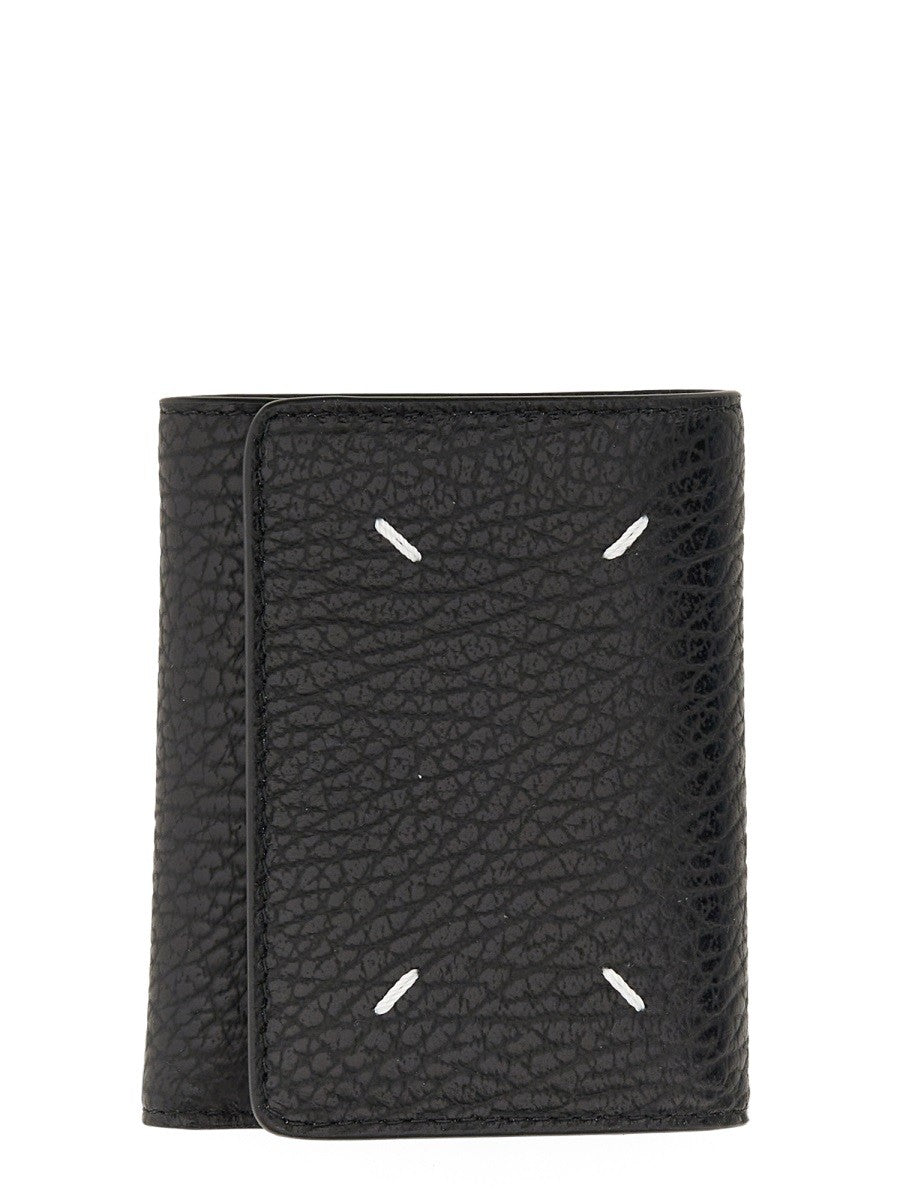 Maison Margiela Unisex Portafoglio Trifold Four Stitches Black