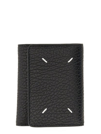 Maison Margiela Unisex Portafoglio Trifold Four Stitches Black