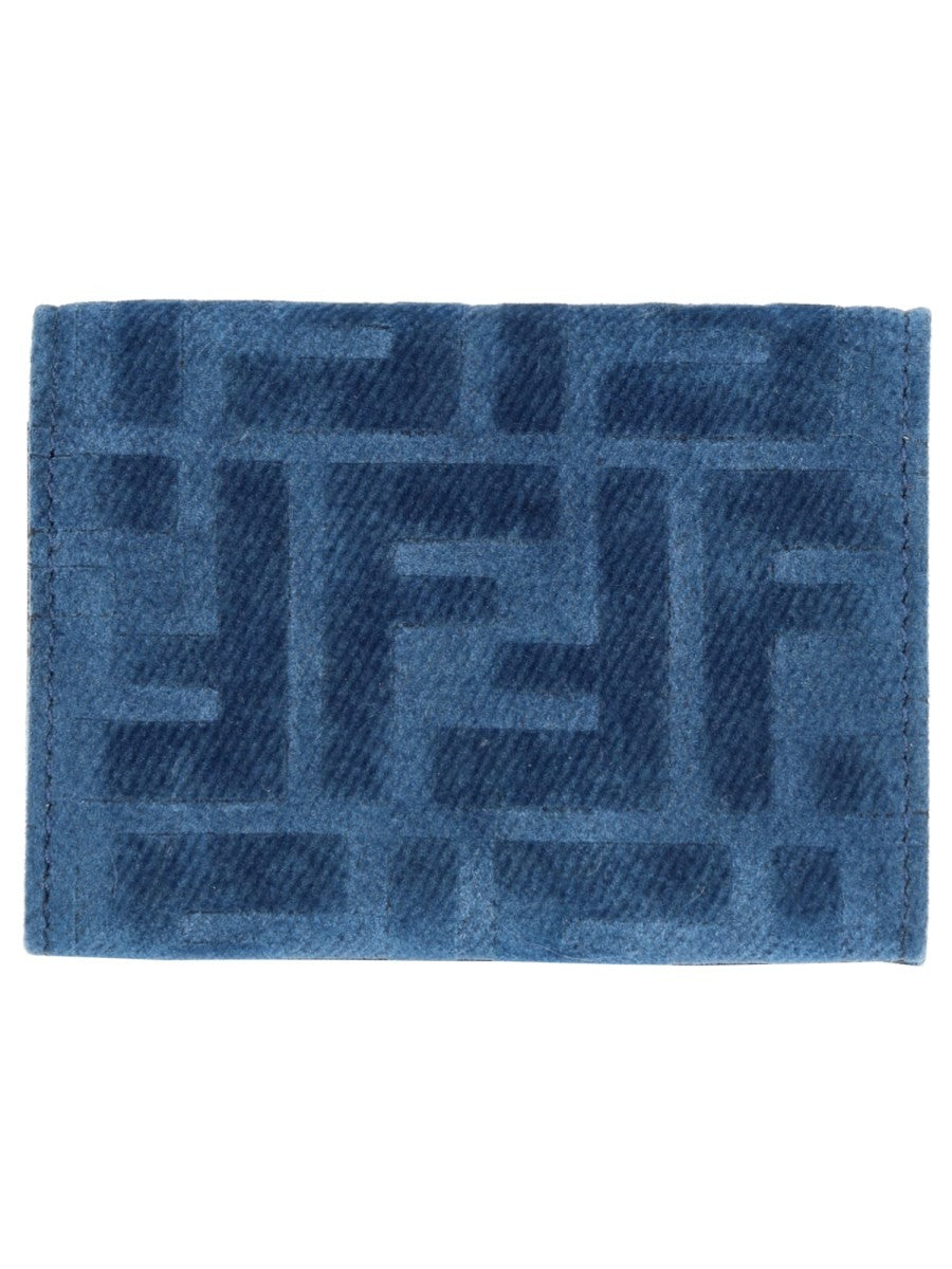 Fendi Women's Portafoglio Micro Trifold Baguette Blue
