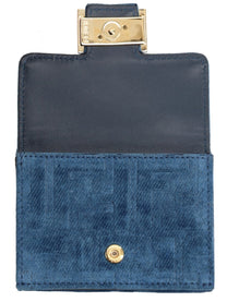 Fendi Women's Portafoglio Micro Trifold Baguette Blue