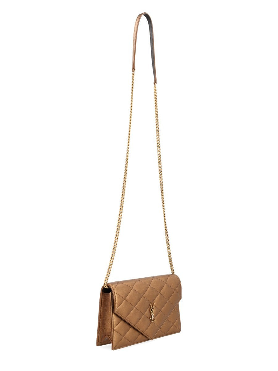 Saint Laurent Women's Paris Wallet with Chain Brown