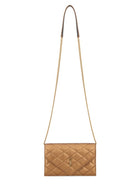 Saint Laurent Women's Paris Wallet with Chain Brown