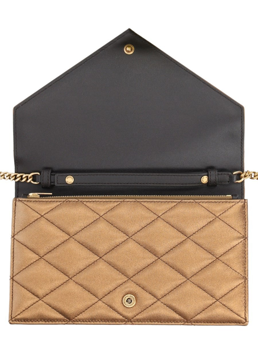 Saint Laurent Women's Paris Wallet with Chain Brown