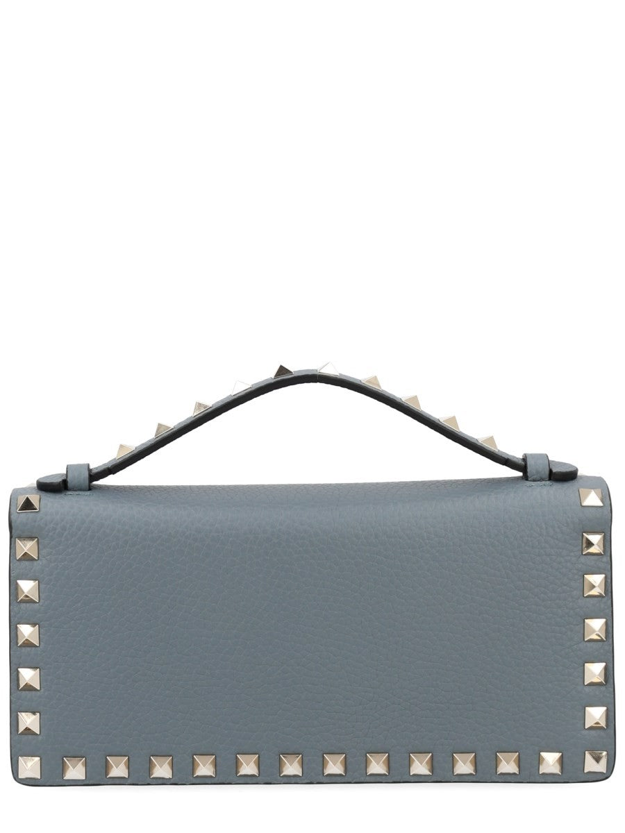 Valentino Women's Portafoglio Rockstud Con Catena Grey