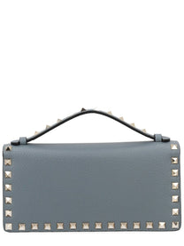 Valentino Women's Portafoglio Rockstud Con Catena Grey