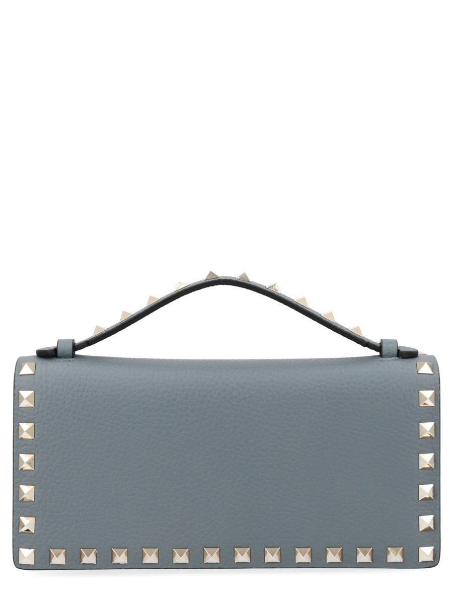 Valentino Women's Portafoglio Rockstud Con Catena Grey
