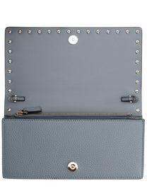 Valentino Women's Portafoglio Rockstud Con Catena Grey