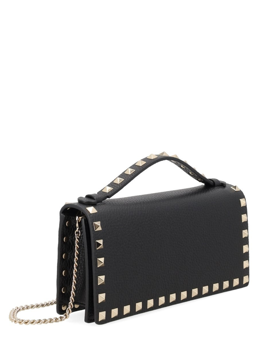 Valentino Women's Portafoglio Rockstud in Pelle Black