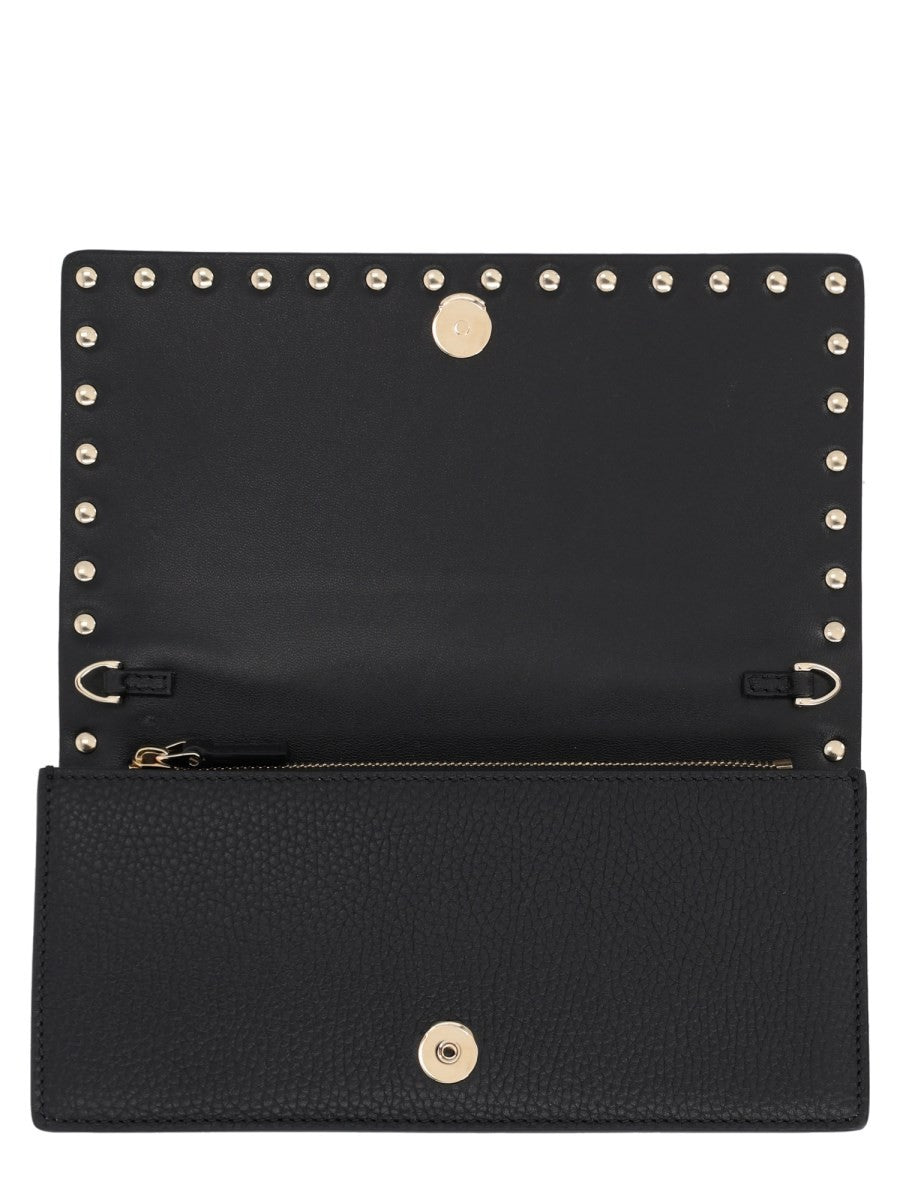 Valentino Women's Portafoglio Rockstud in Pelle Black
