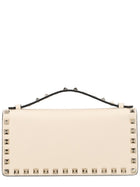 Valentino Women's Leather Rockstud Wallet White, view 2