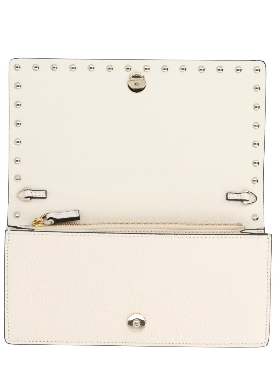 Valentino Women's Portafoglio Rockstud in Pelle White