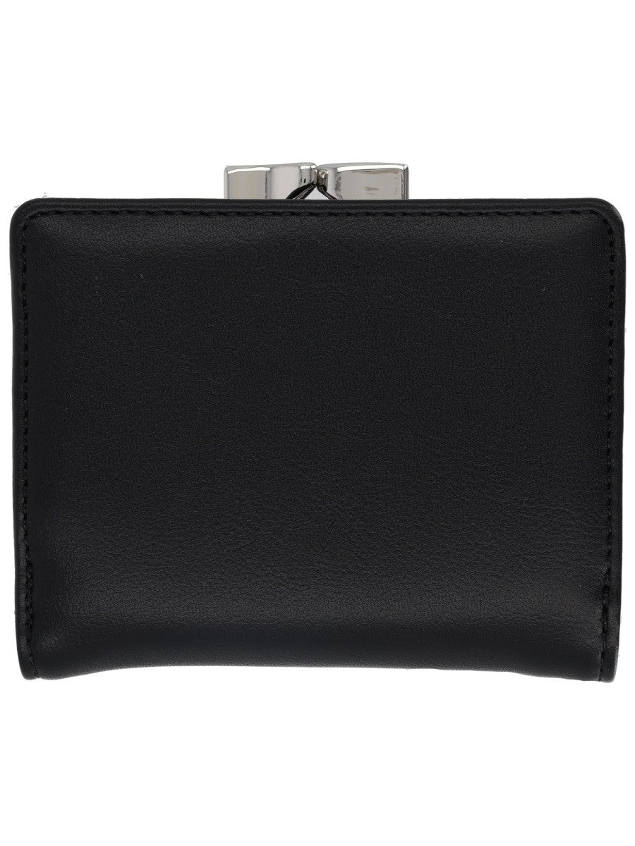 Vivienne Westwood Women's Small Frame Wallet with Detail Orb Black, view 2