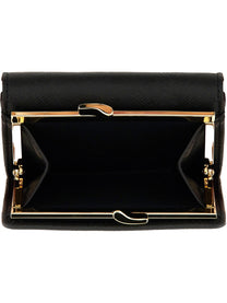 Vivienne Westwood Women's Portafoglio Small Frame Con Dettaglio Orb Black